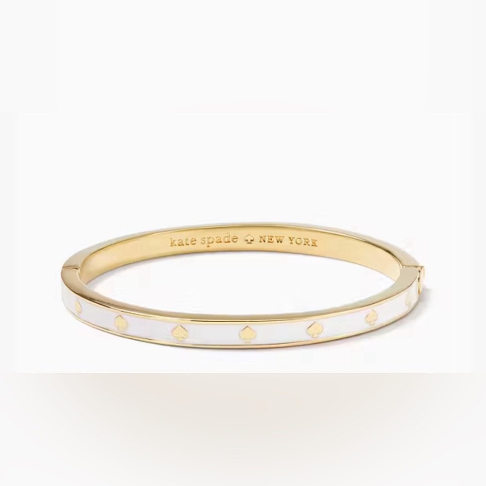 Kate Spade Bangle white & gold NWOT